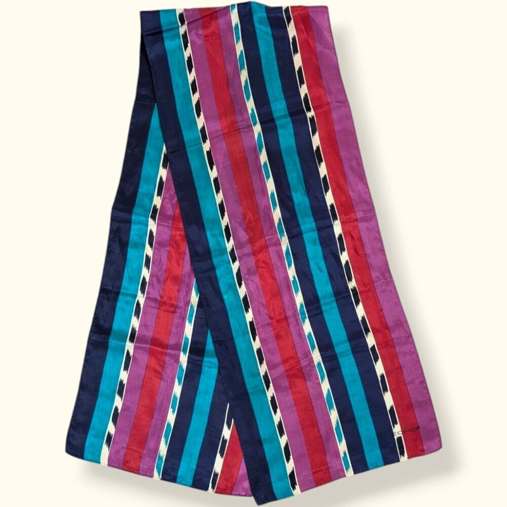 Vintage Colourful Striped Echo Scarf
